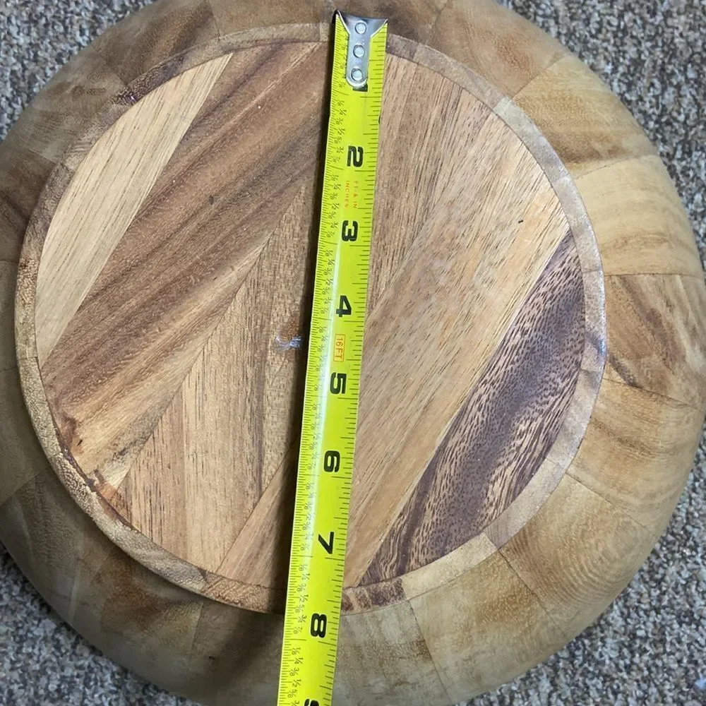Handmade Wooden Big Bowl Utensil Holder